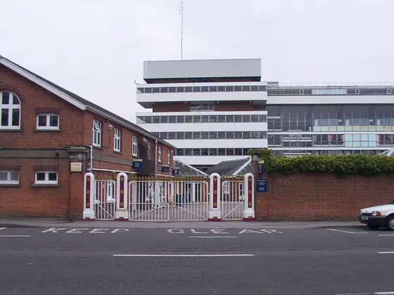 Main entrance gate to the stands.