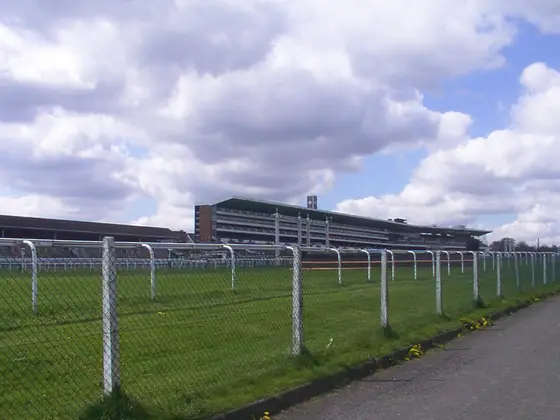 Grandstand from the last fence to the run in.